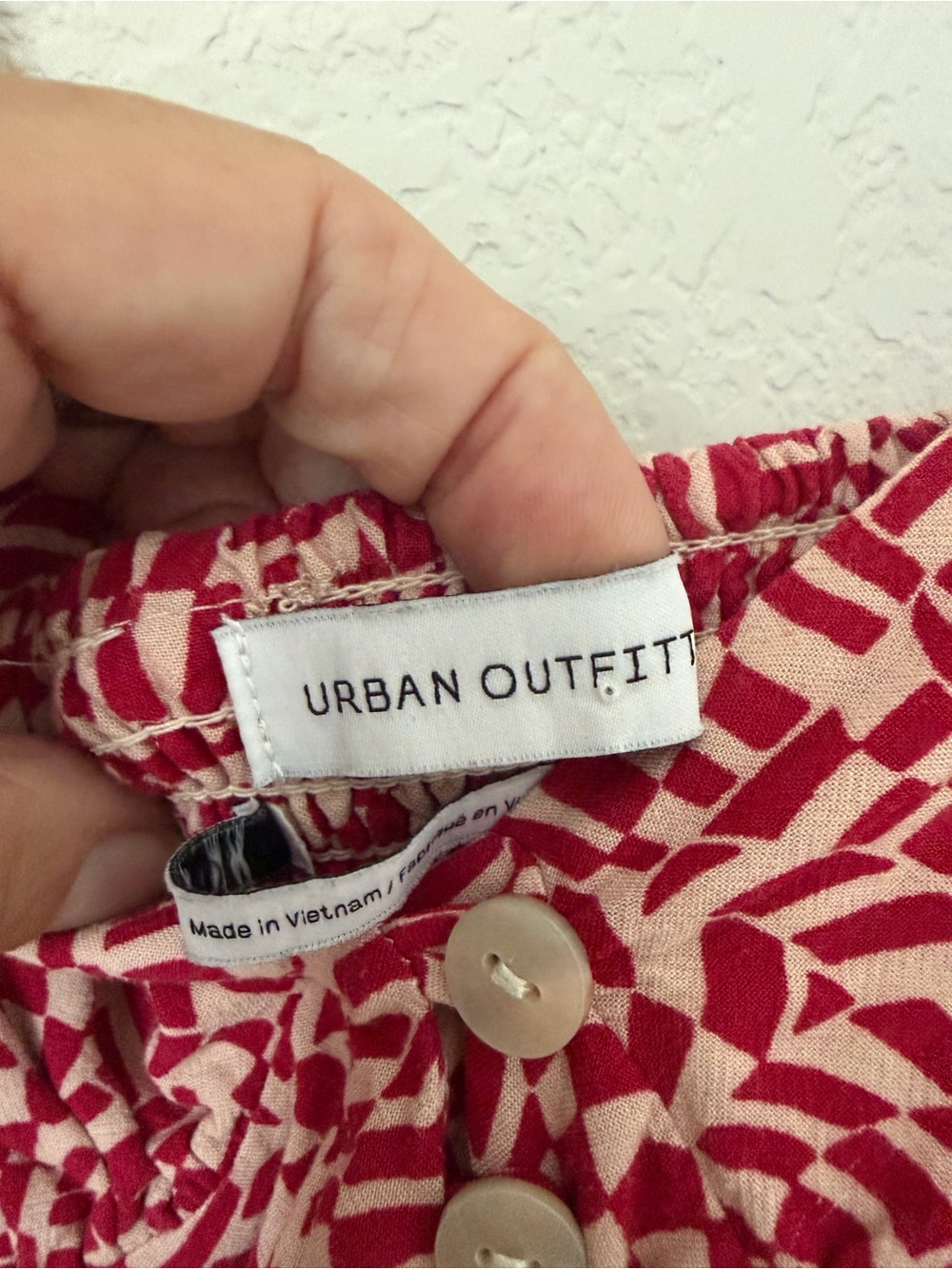 Urban Outfitters Red Floral Midi Dress XS Button Front Slit Sundress cottagecore - Picture 8 of 9